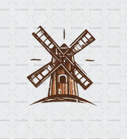 Rustikale Windmühle